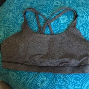 Grey Lulu lemon sports bra